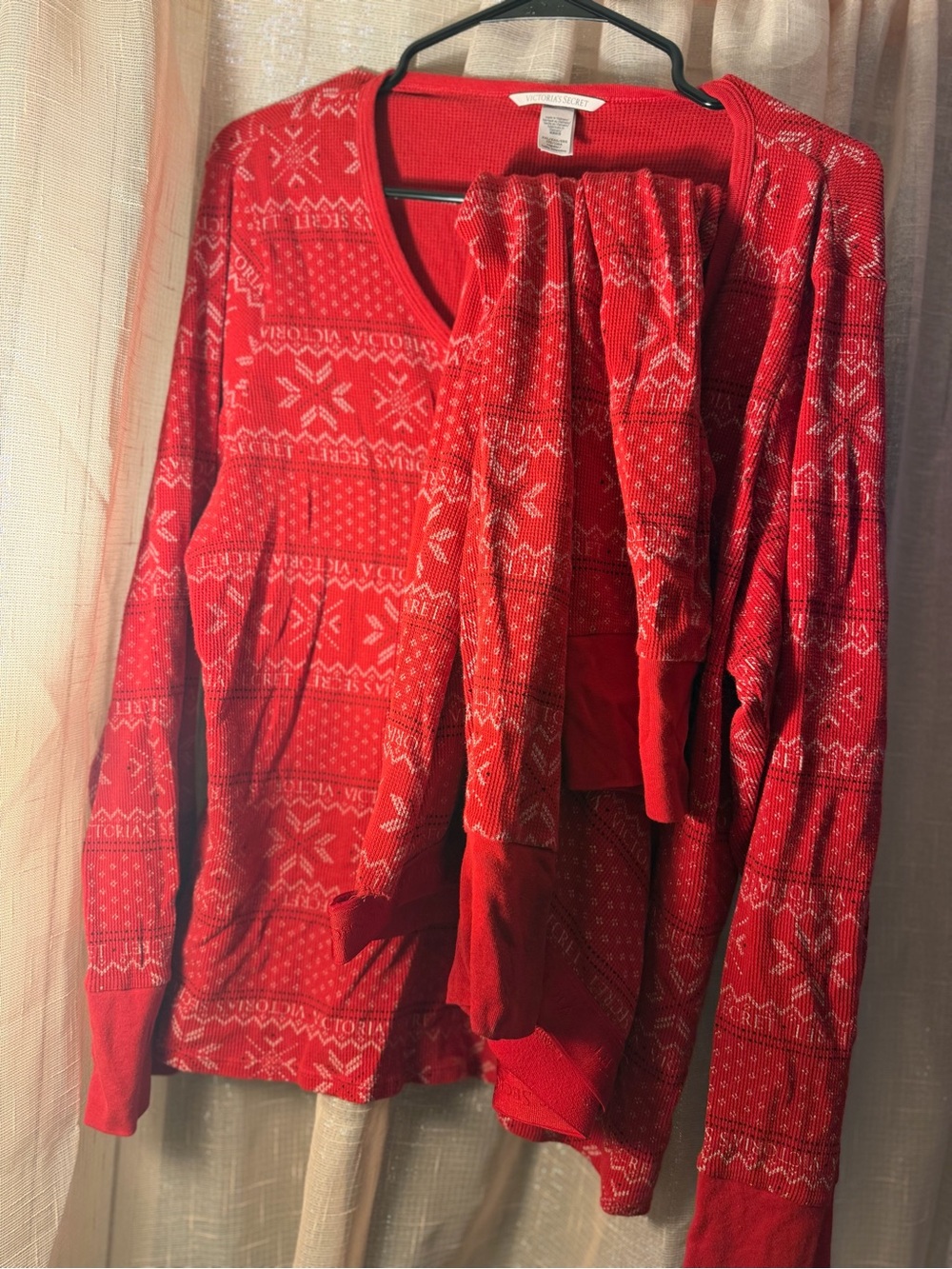 Victoria's Secret Red Fair Isle women’s Pajama Set